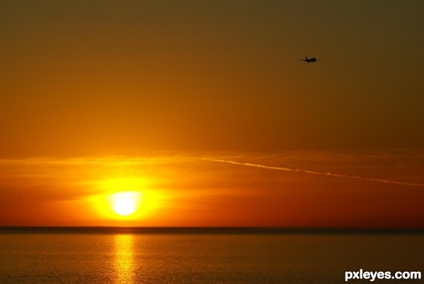 Sunset flight