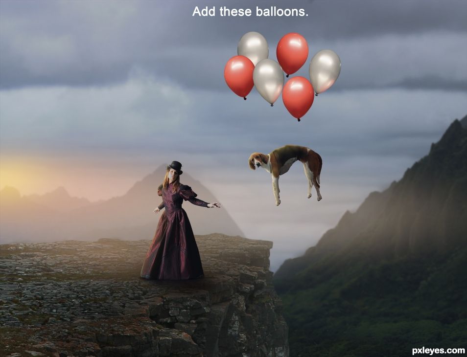 Creation of Dog Goes For a Walk... In the Air.: Step 11