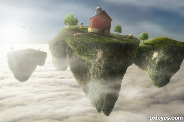 Farm In The Sky photoshop picture)