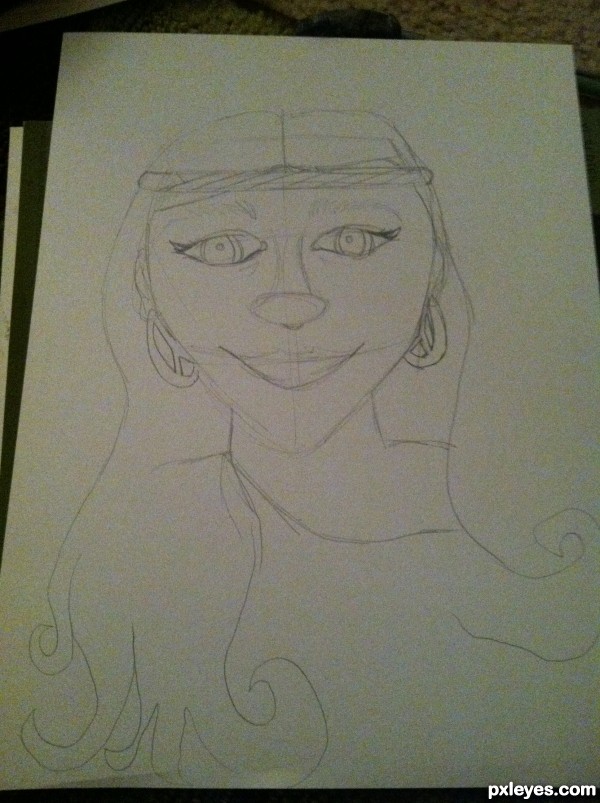 Creation of Groovy Gal: Step 1