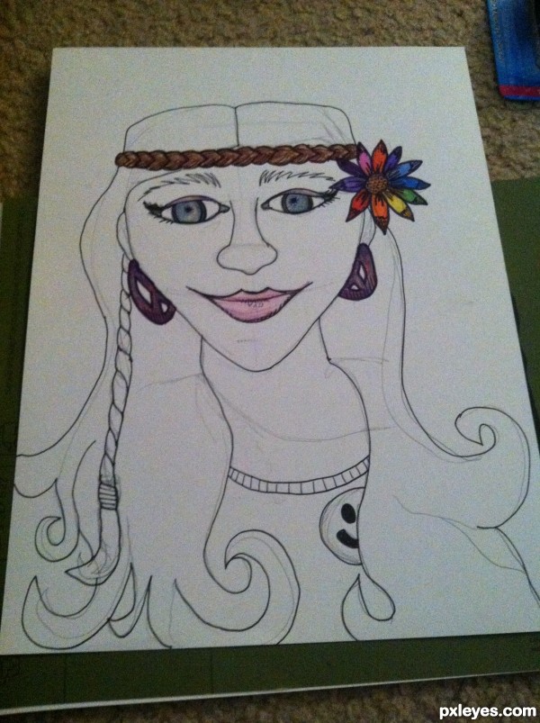 Creation of Groovy Gal: Step 2