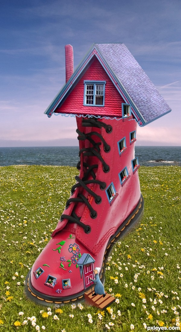 Creation of Old Woman Lived in a Shoe: Step 7