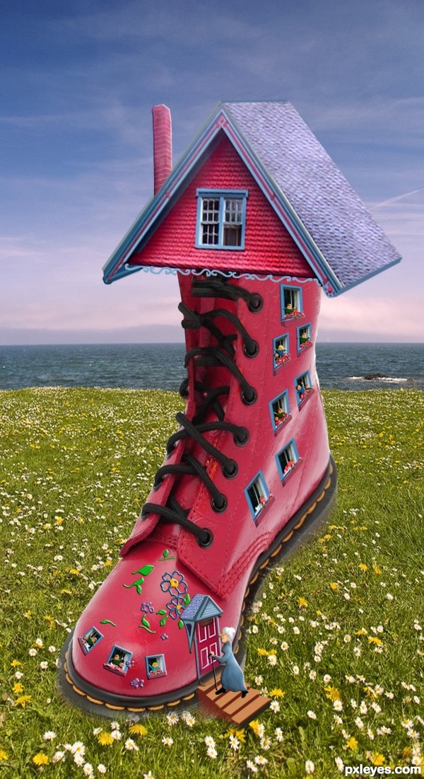 Creation of Old Woman Lived in a Shoe: Step 8