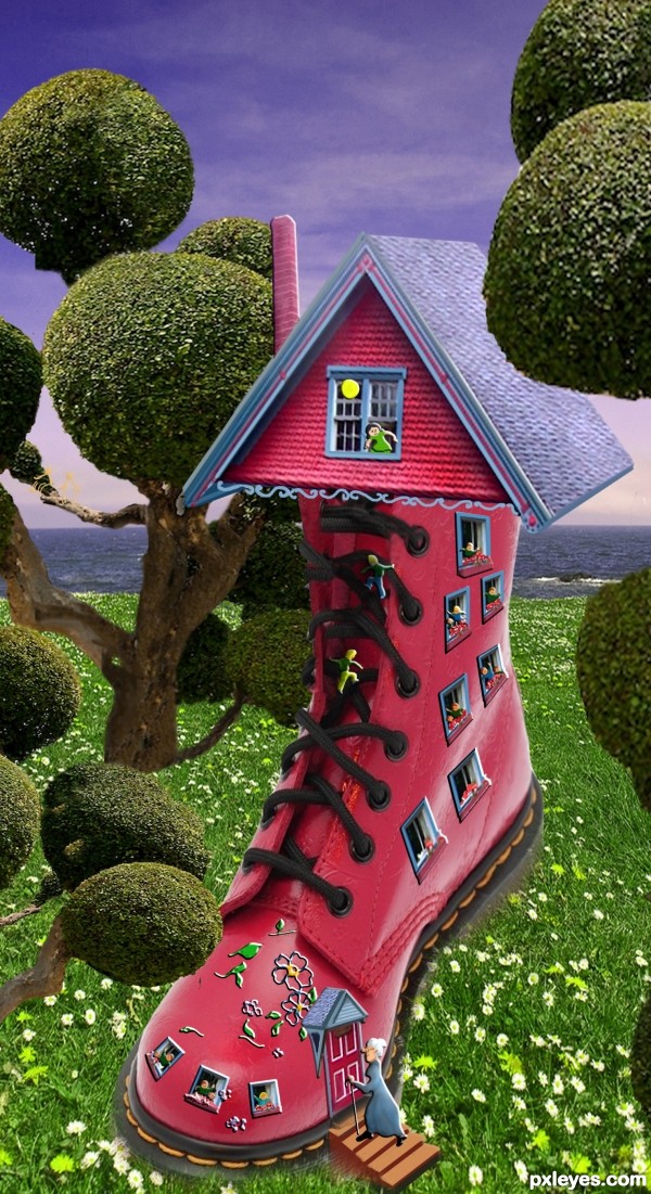 Creation of Old Woman Lived in a Shoe: Step 9