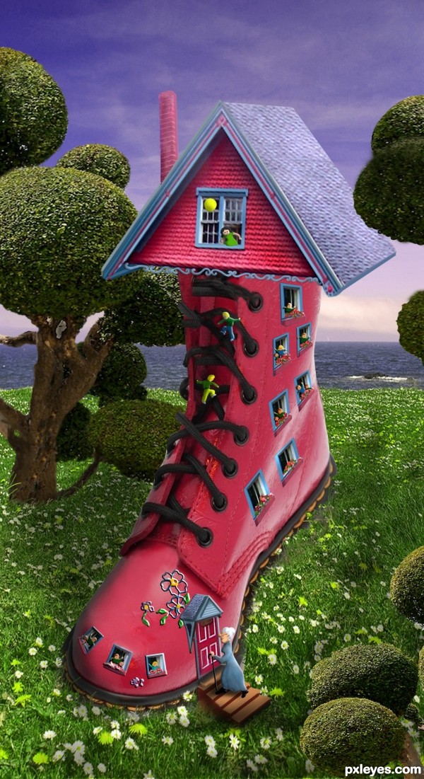 Creation of Old Woman Lived in a Shoe: Step 10
