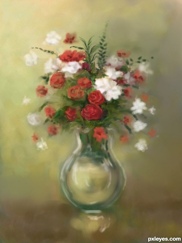 Creation of Flowers and Vase: Step 3