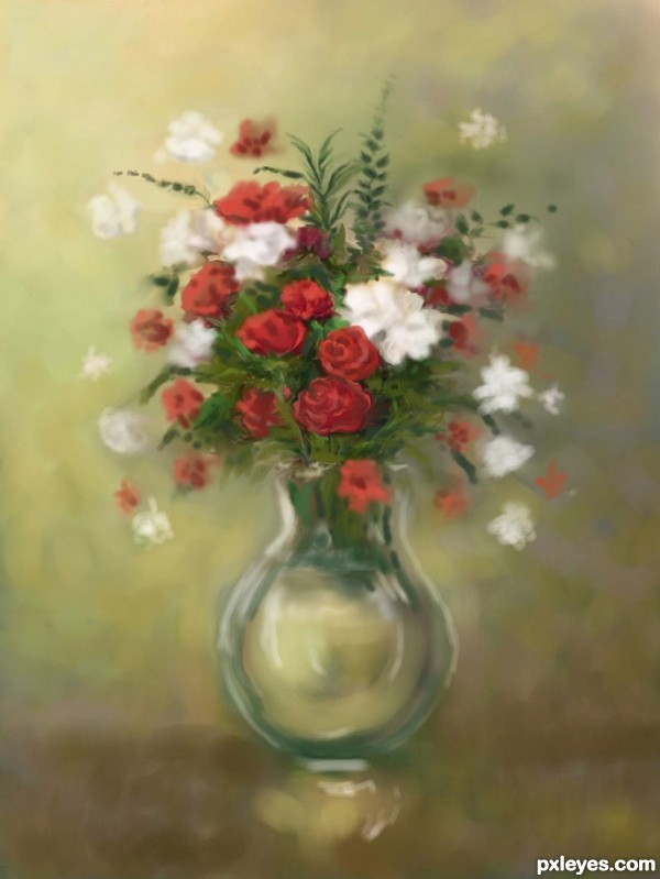 Creation of Flowers and Vase: Step 5