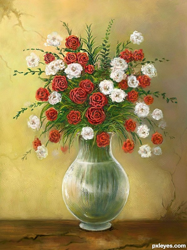Creation of Flowers and Vase: Step 10