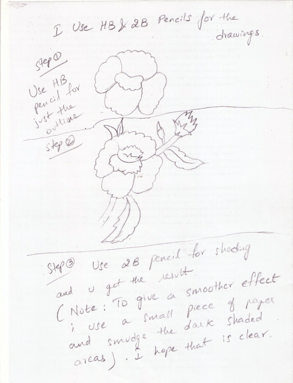 Creation of Flower...: Step 1