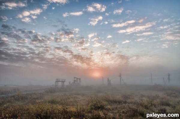 Oilfield sunrise