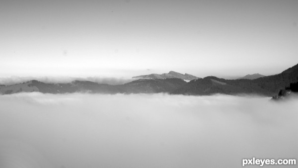 Foggy mountains