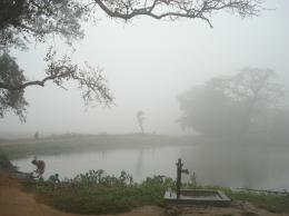 foggy village