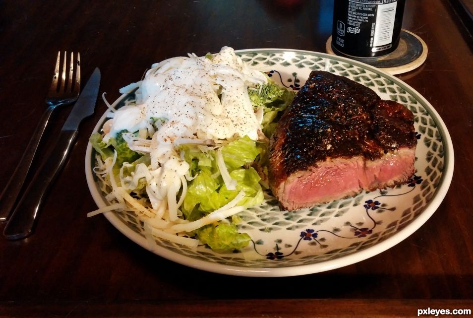 Steak and Salad