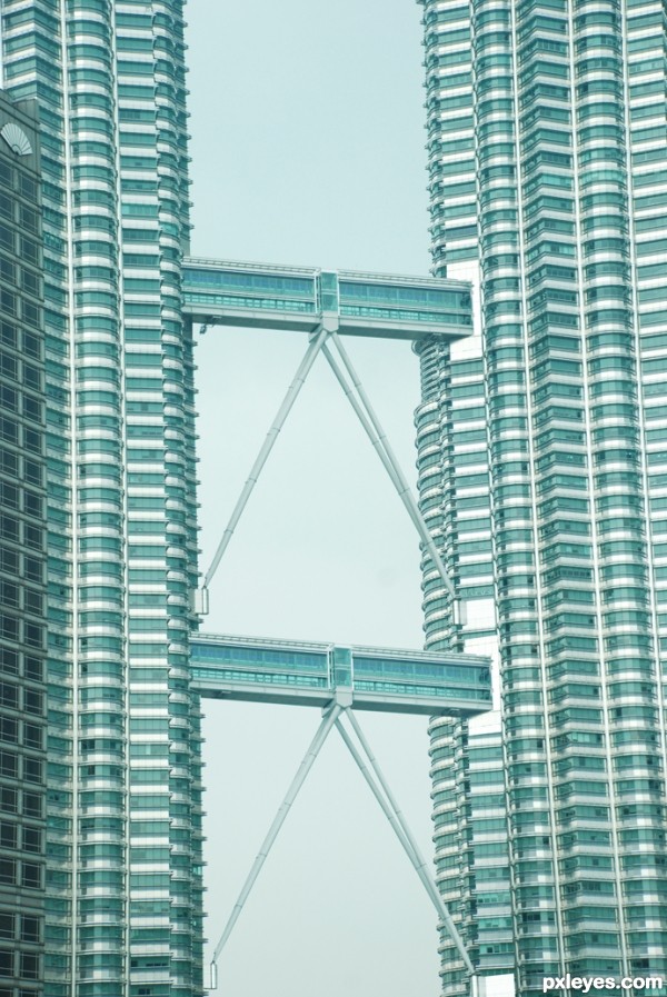 Creation of twin tower & twin bridge: Final Result