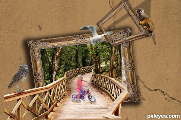 Creation of RIDING IN THE FOREST: Step 12