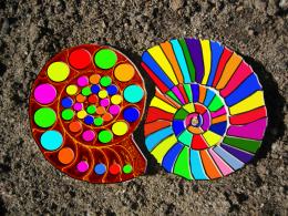 colourful fossils