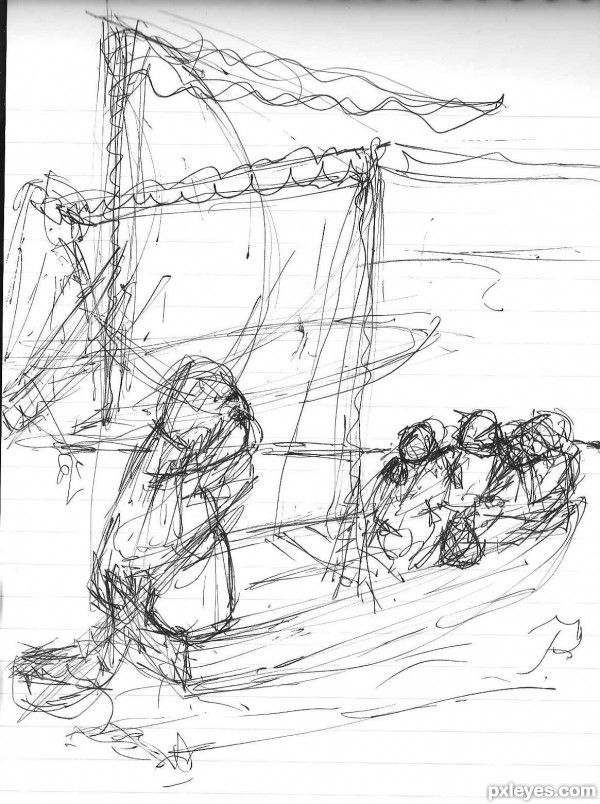Creation of Charon on his way to Hades: Step 6