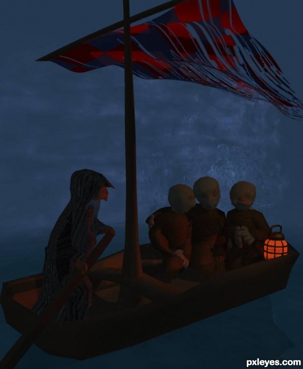 Creation of Charon on his way to Hades: Step 14