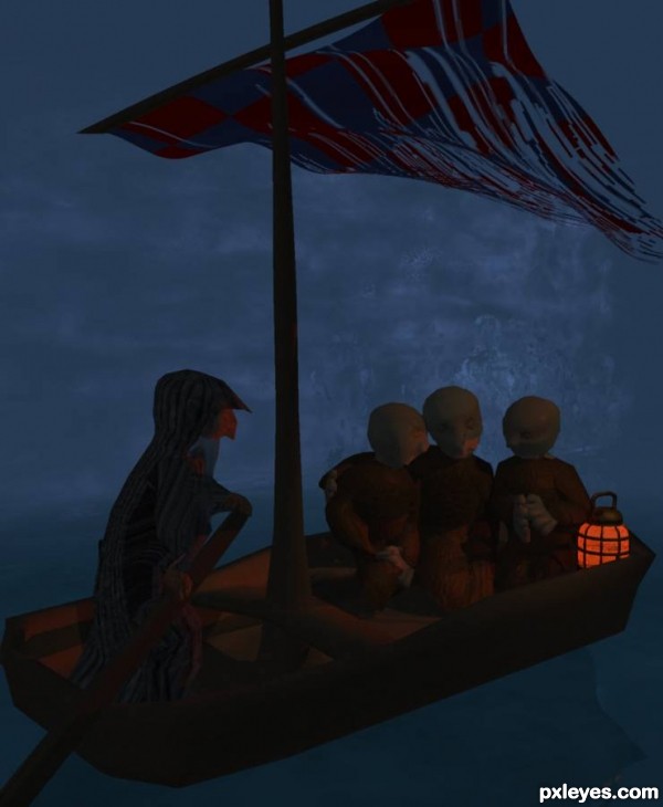 Creation of Charon on his way to Hades: Step 15
