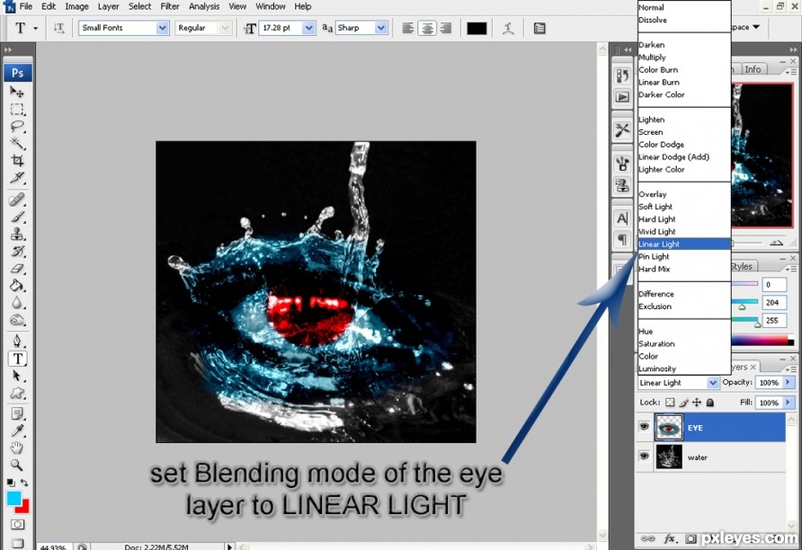 Creation of Watery eye: Step 7