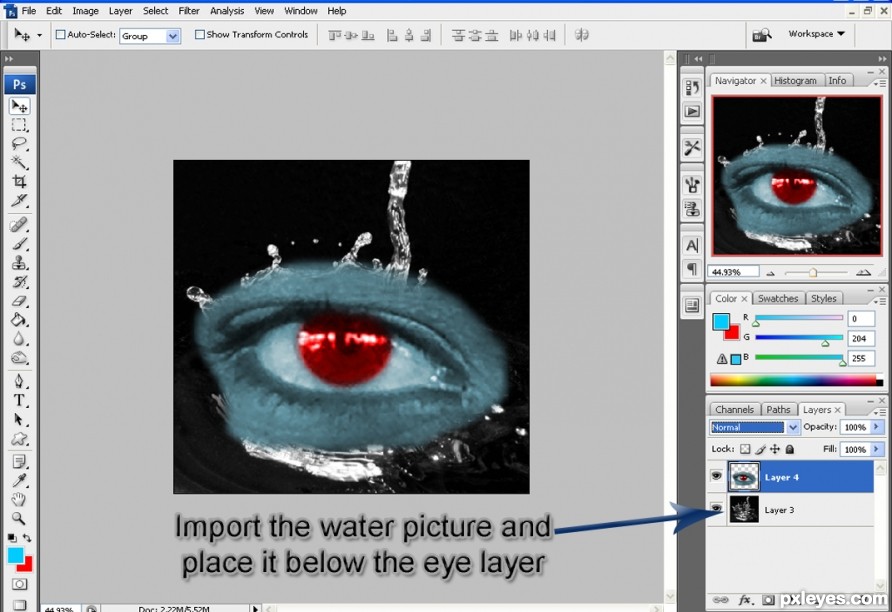 Creation of Watery eye: Step 6