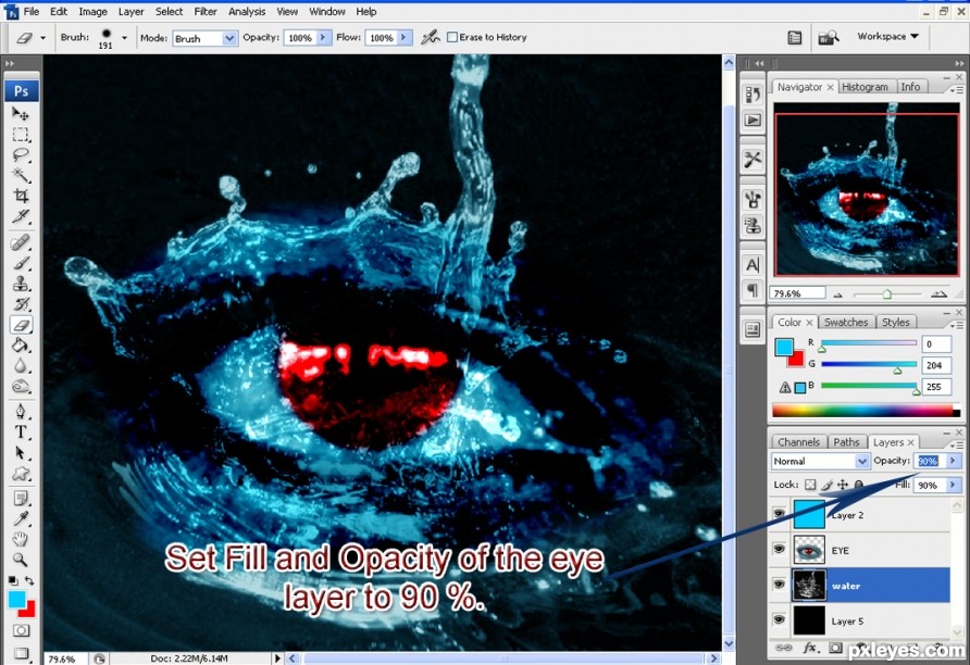 Creation of Watery eye: Step 10