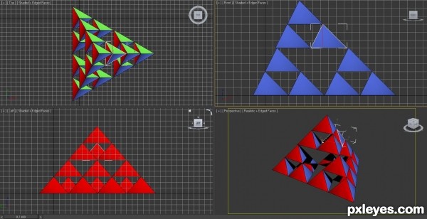 Creation of The Sierpinski Tetrahedron: Step 4