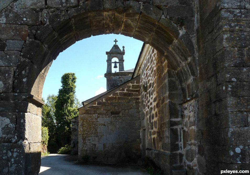 Through the arch