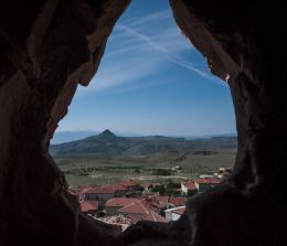 Above the village