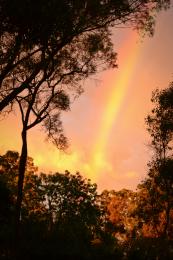 sunset rainbow