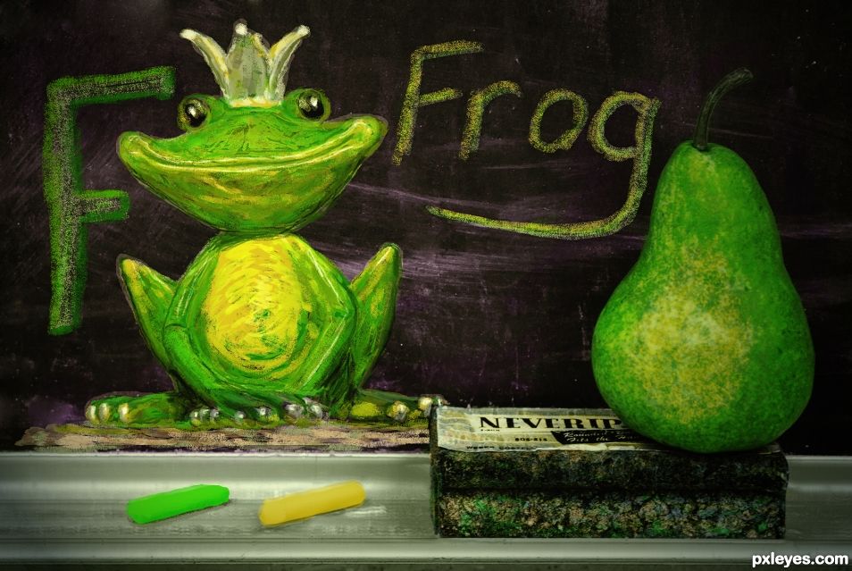 F is for frog