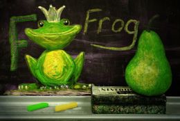 F is for frog