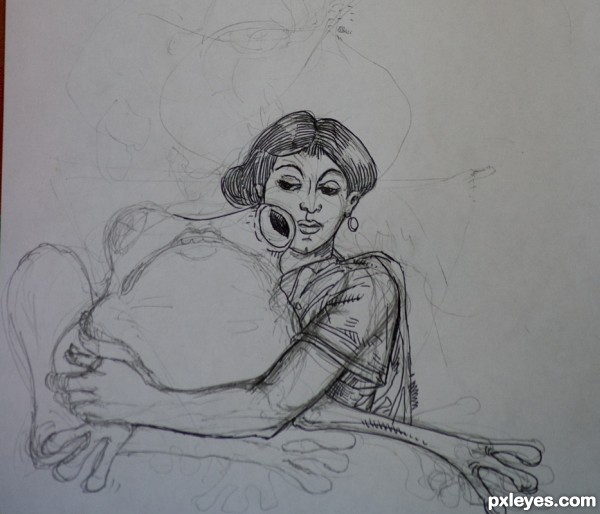 Creation of kiss your frog: Step 2