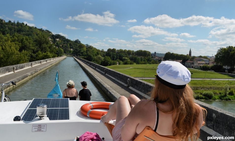 How to cross a river on a bridge...with a boat