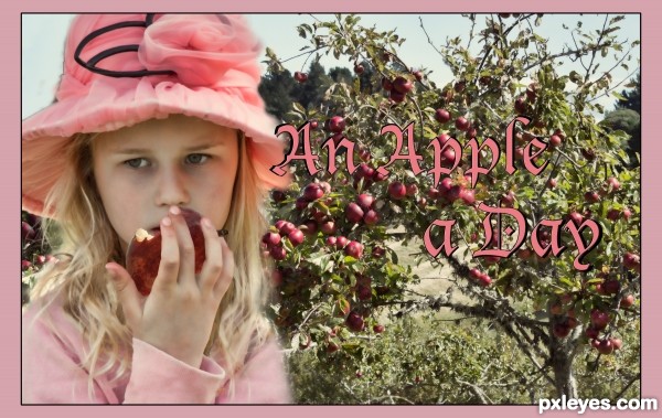 Creation of an apple a day : Step 4