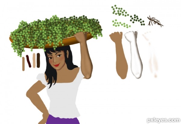 Creation of Fancy Hat Grapes: Step 2