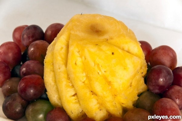 pineapple and grapes
