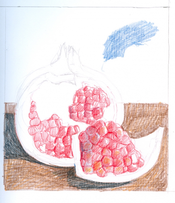 Creation of pomegranate: Step 2