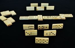 playing dominoes