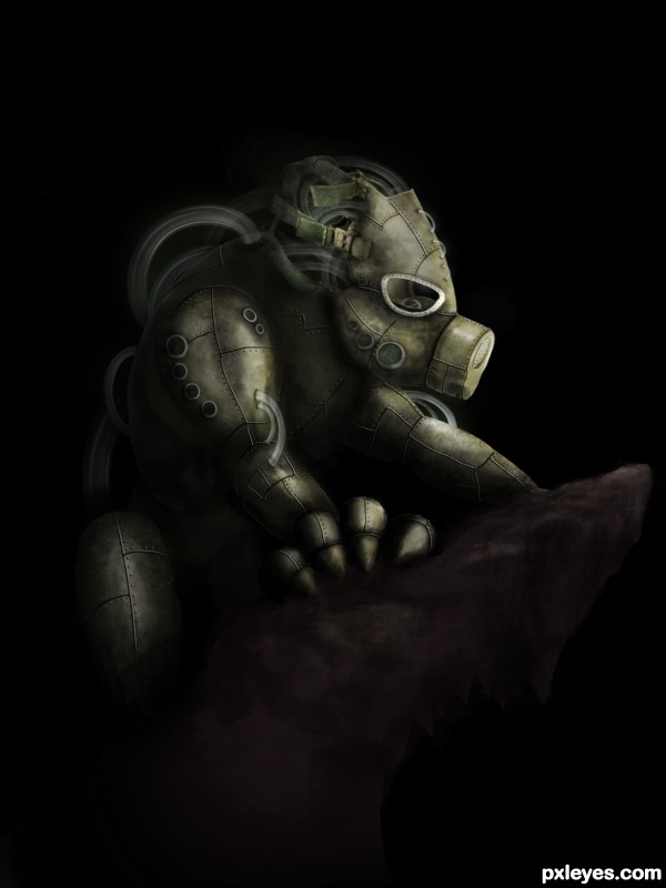 Creation of Gas Mask Creature: Step 11