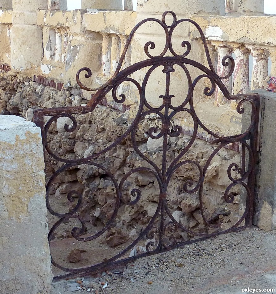 Old, rusted gate