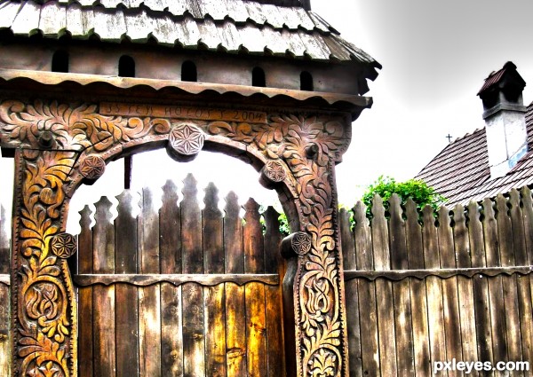 rustic gate of Romania