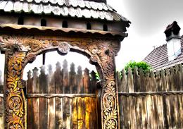 rustic gate of Romania