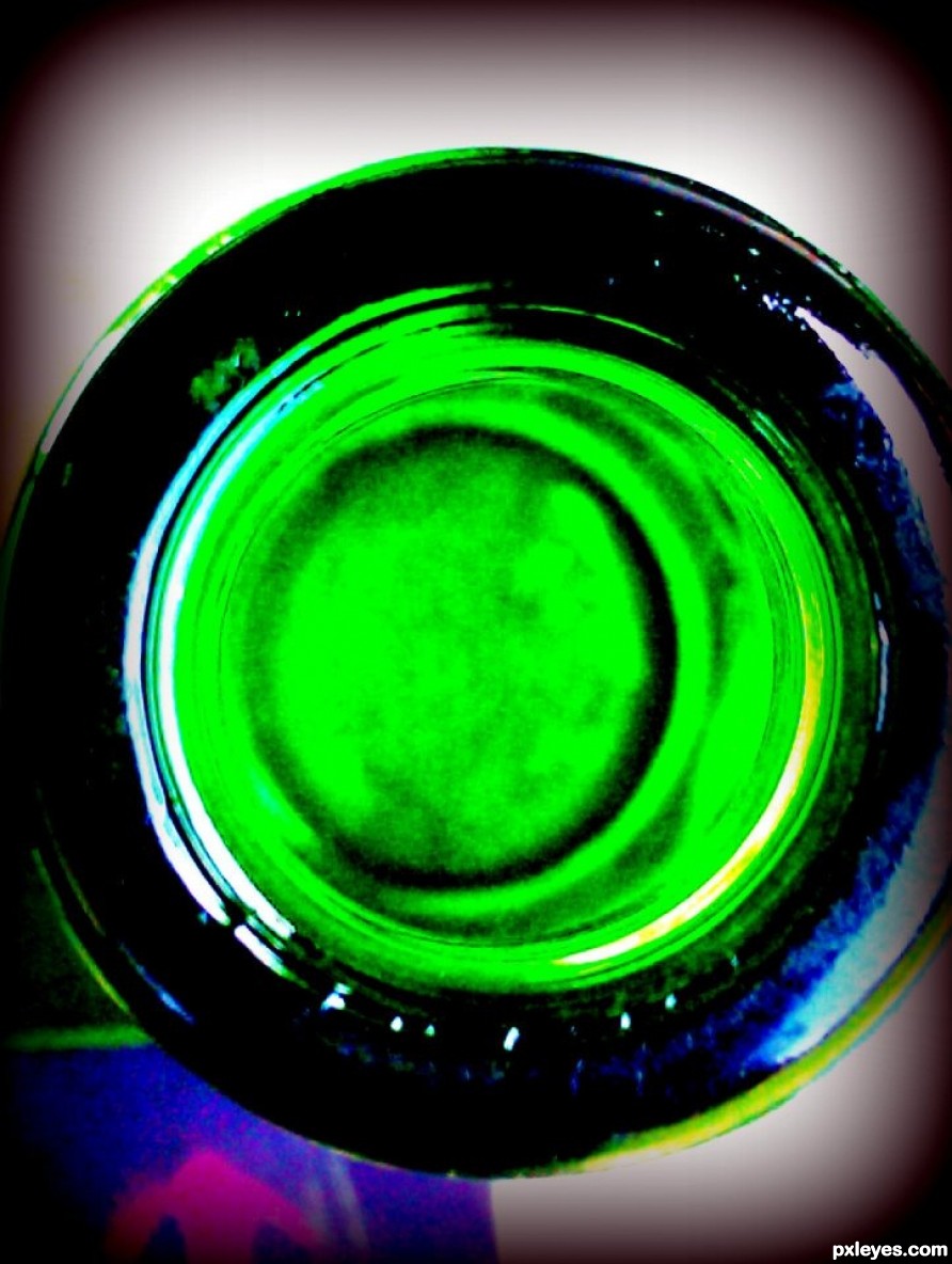 top view of a bottle