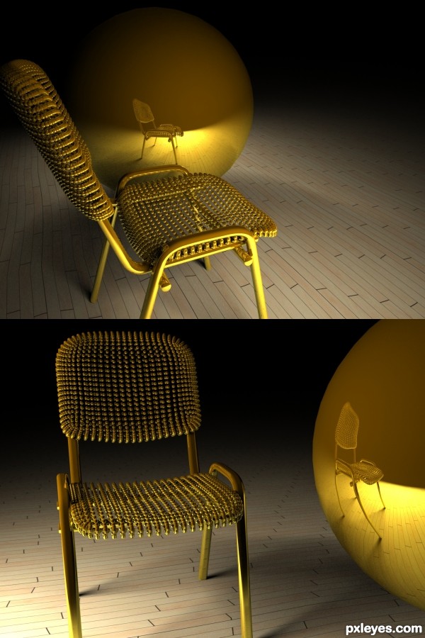 golden chair