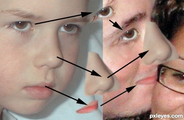 Creation of Baby Face Kiss: Step 4