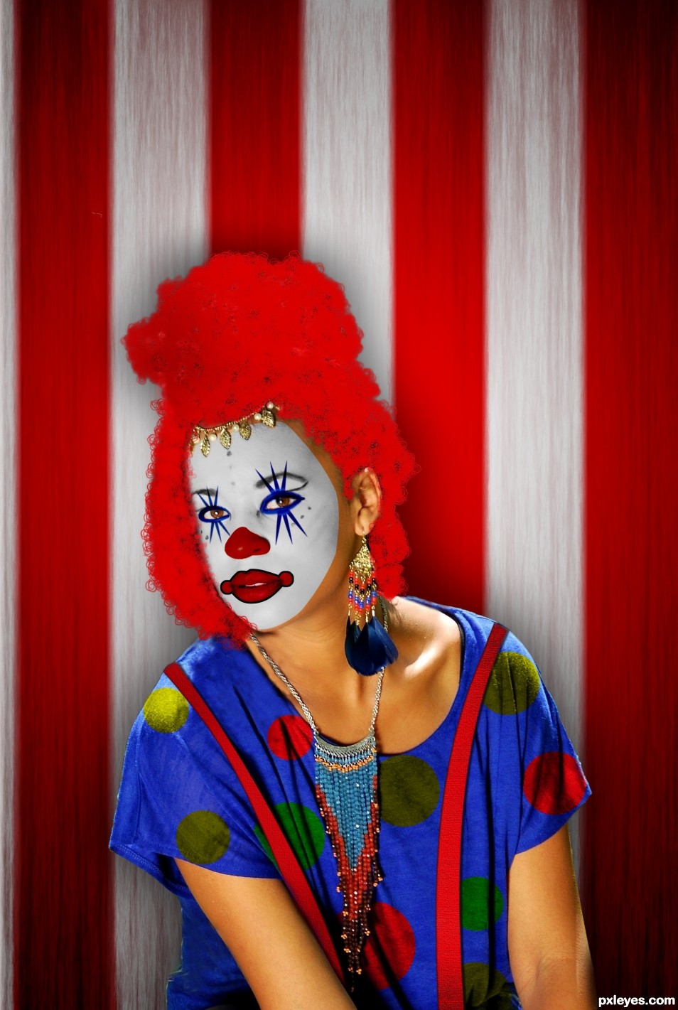 Creation of clowny look: Final Result