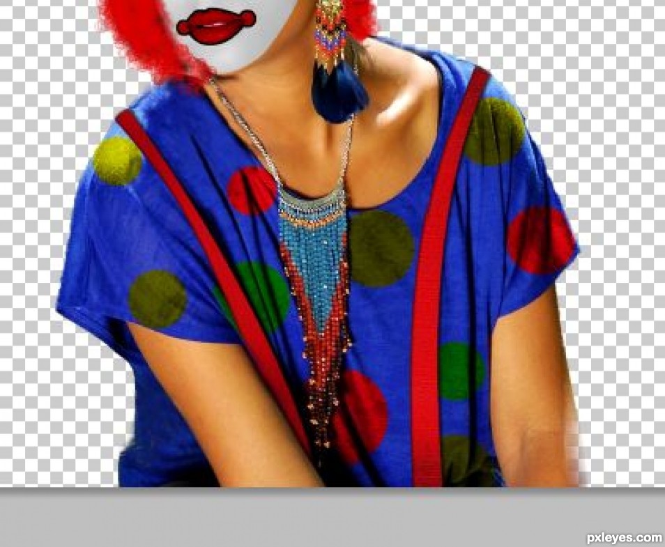 Creation of clowny look: Step 8