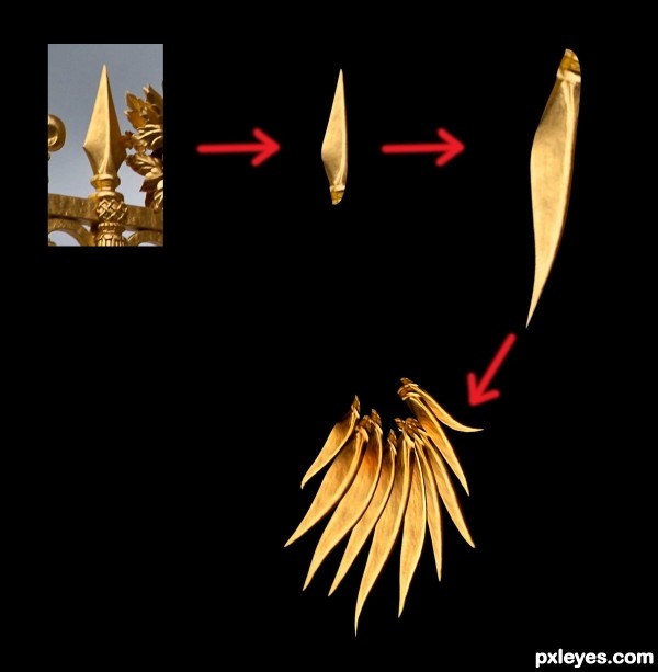 Creation of flying Phoenix: Step 5