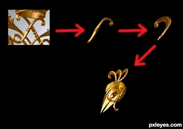 Creation of flying Phoenix: Step 8